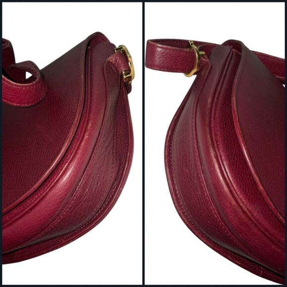 Cartier Vintage Must De Cartier Burgundy Saddle Crossbody Bag W/Dust bag - Picture 8 of 16